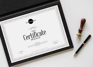 Free Certificate Mockup PSD certificate mockup 