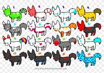 Free Chibi Wolf Adoptables By Cybercupcake - Angel