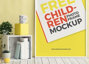 Free Children Room Photo Frame Mockup fr child- renpame kup photo frame www.r 