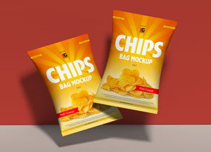 Free Chips Packaging Mockup PSD chips bag mockup chips bag mockup 