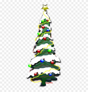 Free Christmas 002 - Snowy Christmas Tree Cartoon