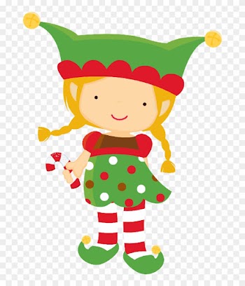Free Christmas Elf Clipart - Girl Elf Clipart