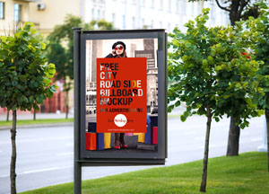 Free City Road Side Billboard Mockup For Advertisement free cty i road side billboard ckup adver 