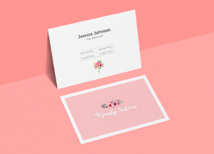 Free Classy Business Card Mockup For Presentation jensica johnson 