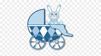 Free Clip Art For Birth Announcements Blue Baby Carriage - Baby Stroller Clipart Blue