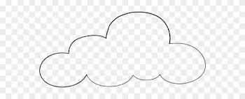 Free Clip Art Of Cloud Clipart Black And White - Coloring Book