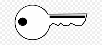 Free Clip Art Of Key Clipart - Black And White Key