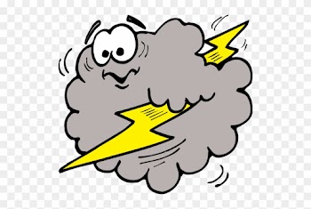 Free Clip Art Of Lightning Clipart - Cloud With Lightning Clipart