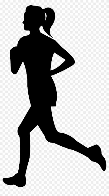 Free Clip Art Of Person Running Clipart Silhouette - Woman Running Silhouette Png