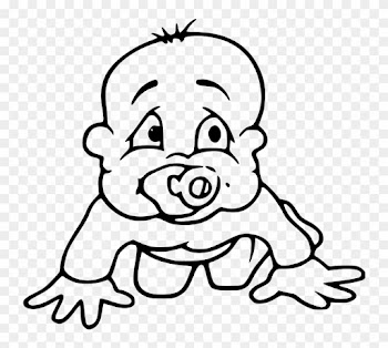 Free Clipart - Cartoon Baby Black And White