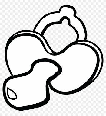 Free Clipart Of A Baby Pacifier - Baby Pacifier Clipart Black And White
