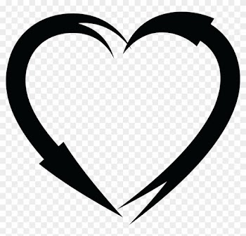 Free Clipart Of A Black And White Heart Frame Of Arrows - Heart Frame Png Black
