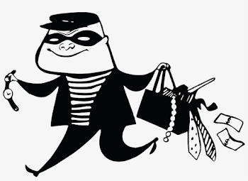 Free Clipart Of A Burglar Running Away - Burglar Clipart ...