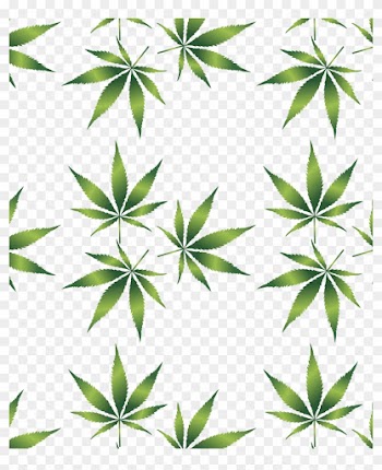 Free Clipart Of A Cannabis Leaf Pattern - Thc Molecular Structure And Cannabis Leaf - 2-sided