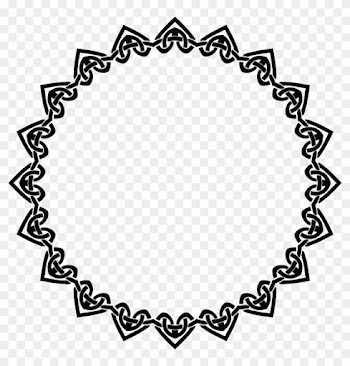 Free Clipart Of A Celtic Round Frame Border Design - Rhythmic Gymnastics Silhouettes