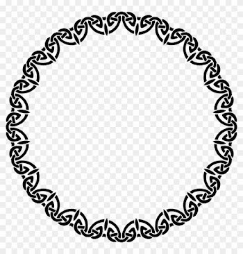 Free Clipart Of A Celtic Round Frame Border Design - Round Border Design Png