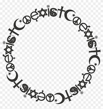 Free Clipart Of A Coexist Round Frame - Coexist Retro Trucker Hat - Embroidery