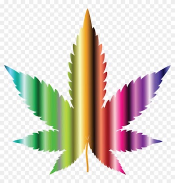 Free Clipart Of A Colorful Psychedelic Pot Leaf - Psychedelic Png