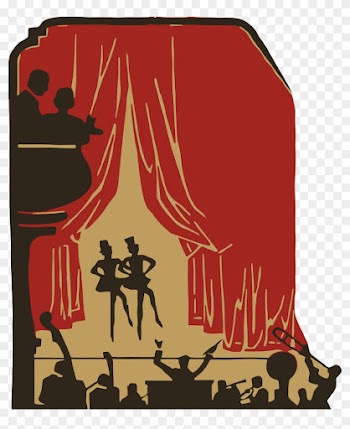 Free Clipart Of A Crowd Of Silhouetted People And A - Poster Wpa Vaudeville Frolic, Retro-werbung Big Box