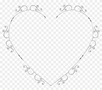 Free Clipart Of A Heart Swirl Frame - Portable Network Graphics