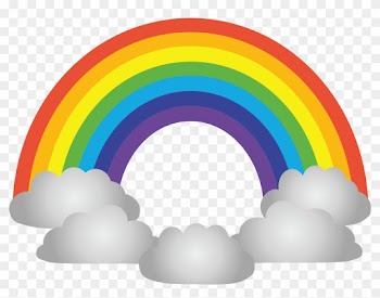 Free Clipart Of A Rainbow And Clouds - Rainbow Clip Art