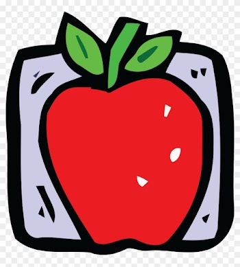 Free Clipart Of A Red Apple - Fresh Apple. Large Tote Bag, Adult Unisex, Natural,