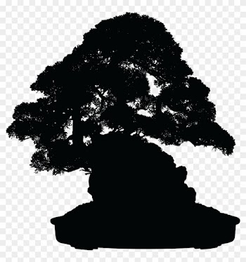 Free Clipart Of A Silhouetted Bonsai Plant - Free Bonsai Tree Silhouette Png