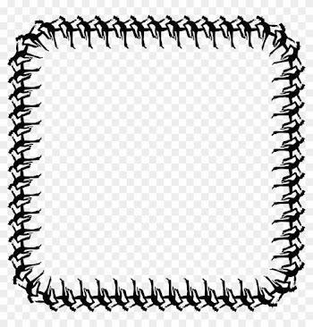 Free Clipart Of A Square Border Of Men Dancing - Square Borders Clipart