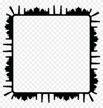 Free Clipart Of A Square Frame Of Mosques In Black - Mosque Frames
