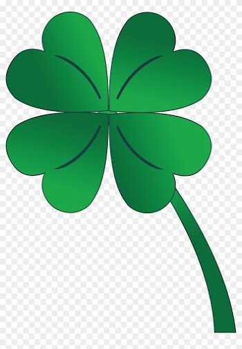Free Clipart Of A St Paddy's Day 4 Leaf Clover Shamrock - Clover Cartoon