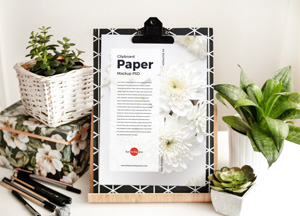 Free Clipboard Paper Mockup PSD For Branding 2019 paper 