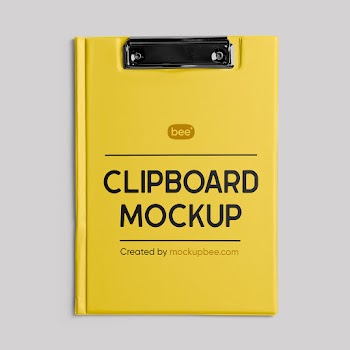Free Closed Clipboard Mockup