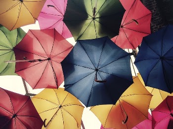 Free colorful umbrella aesthetic background, | Free Photo - rawpixel