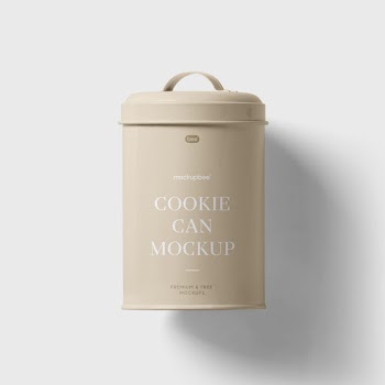 Free Cookie Can Mockup