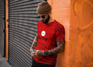 Free Cool Guy T-Shirt MockUp Psd 