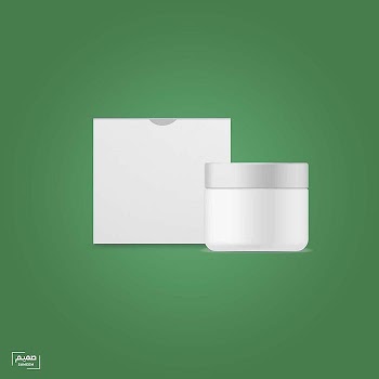 Free cosmetic cream box mockup