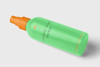 Free Cosmetic Spray Bottle Mockup