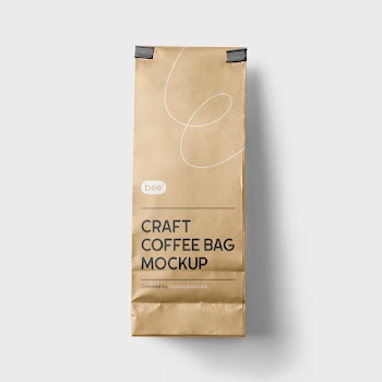 Free Craft Coffee Bag Mockup