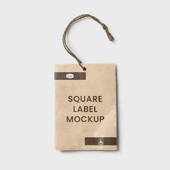 Free Creased Label Mockup