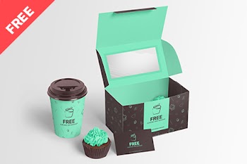 Free Cupcake Box Mockup free free free free 