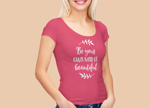 Free Cute Girl Wearing T-Shirt PSD Mockup beyeu cun kinp of brautiful 