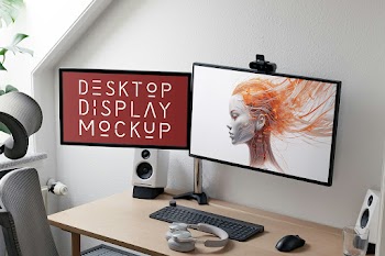 Free Desktop Display Mockups