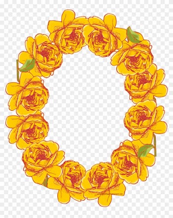 Free Digital Oval Yellow Rose Frame Png - Flower Frames Yellow Png