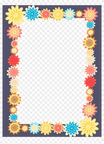 Free Digital Scrapbooking Flower Frame - Colorful Flower Borders And Frames