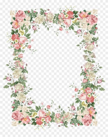 Free Digital Vintage Rose Frame Png - Flower Frame Png