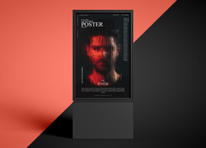 Free Display Stand Advertising Poster Mockup PSD poster 