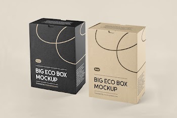 Free Double Big Box Mockup