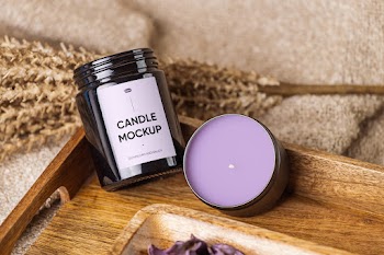 Free Double Candle Mockup