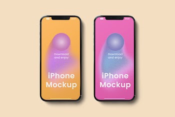 Free Double iPhone Screen Mockups