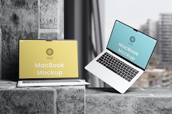 Free Double MacBook Mockups